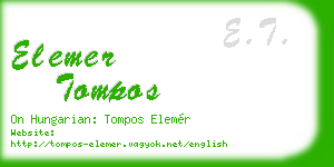 elemer tompos business card